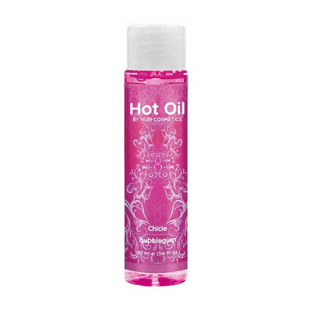 Розігрівальна їстівна масажна олія Nuei Hot Oil, Bubblegum, 100 мл